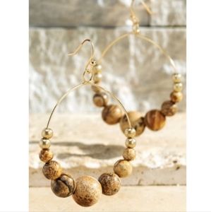 Beaded hoop earrings